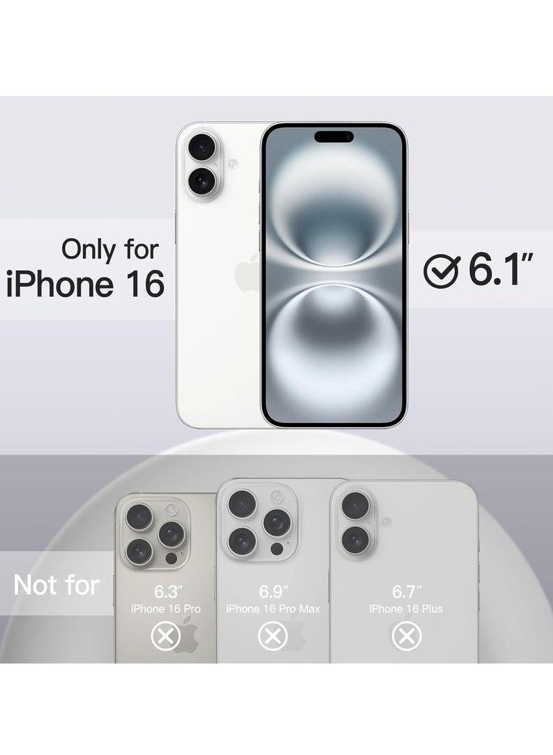 Liquid Silicone Case for iPhone 16 (6.1-Inch) – Silky Soft Touch Full-Body Protective Anti-Scratch Shockproof Cover with Microfiber Lining, White - Image 2