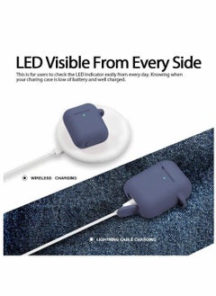 Y&D Case Cover with Keychain, Full Protective Silicone Accessories Skin for Women Girl Wireless Charging Case,Front LED Visible Apple AirPods 2  - Image 4