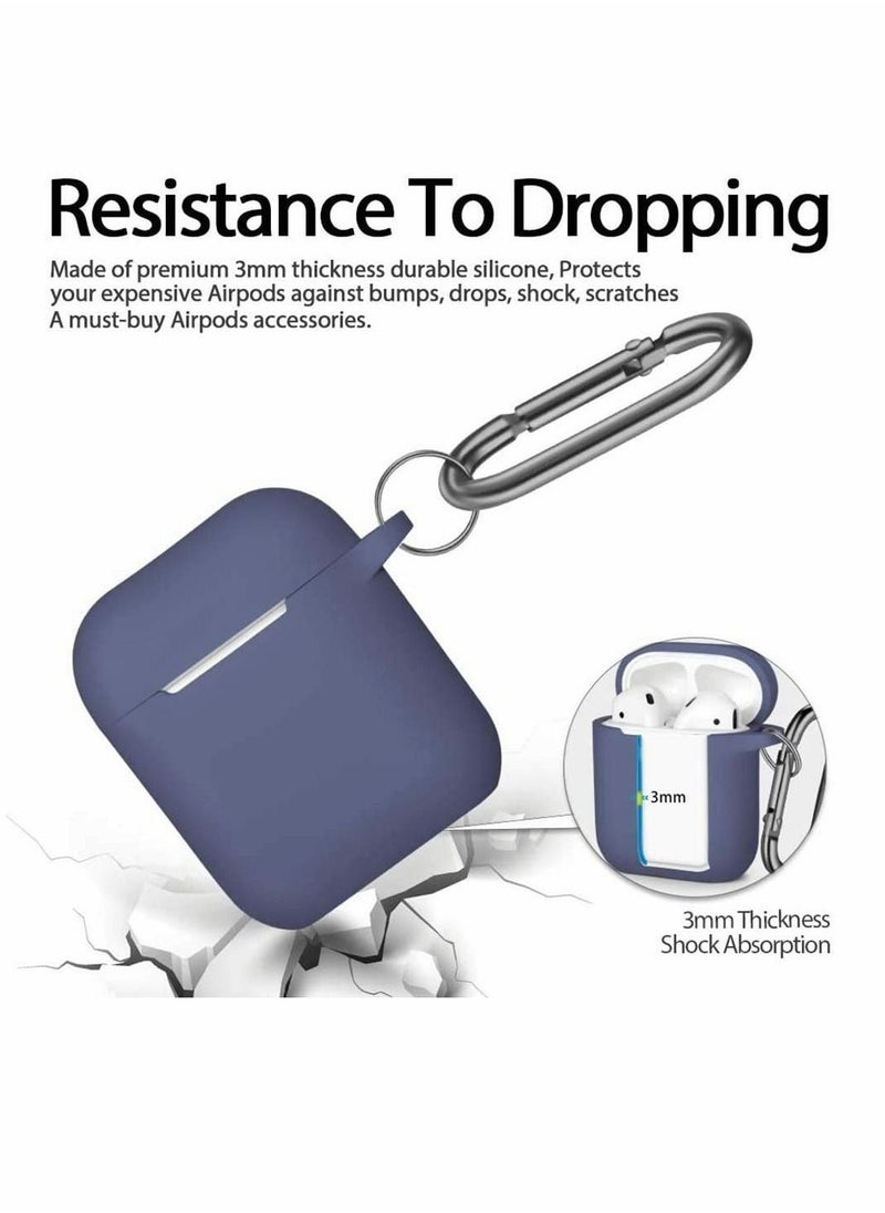Y&D - Case Cover with Keychain, Full Protective Silicone Accessories Skin for Women Girl Wireless Charging Case,Front LED Visible Apple AirPods 2 - Image 1