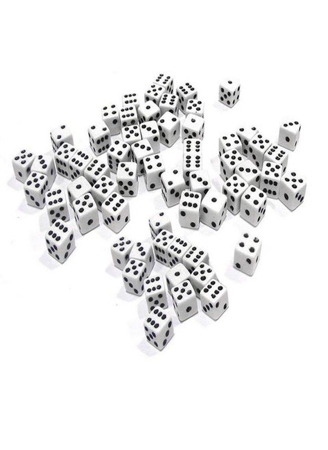 200Pcs 8Mm White Dice With Black Dots 6 Sided Dice Games Dice For Activityteaching Mathplaying Gamesparty Favorstoy Gifts