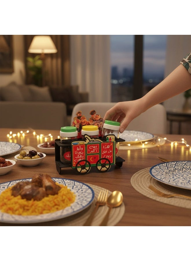 طقم بهارات و توابل رمضان مبارك على شكل عربية الفول - Image 3