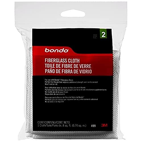 3M Bondo Fiberglass Cloth, 8 Sq Ft, Paintable, Use With Bondo Fiberglass Resin For Strong Waterproff Repairs, For Repairing Cars, Boats, Tubs, Showers, Sinks & More (00499) - Image 1