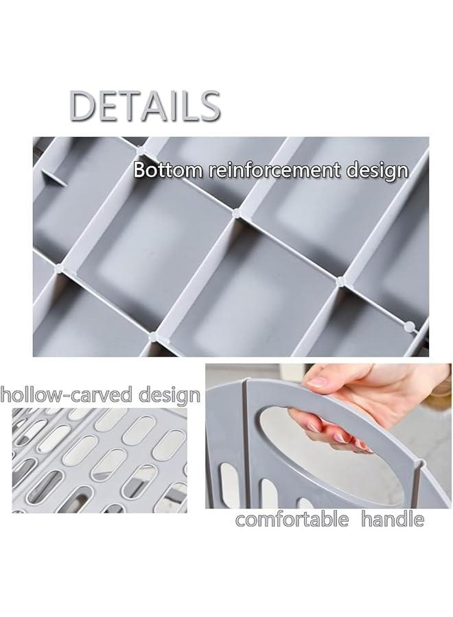 HOOKOR Laundry Basket Plastic Hamper Holder Collapsible For Clothes,Large Collapsible Clothes Hamper, Plastic Storage Laundry Box with Dual Handles (Blue) - Image 5