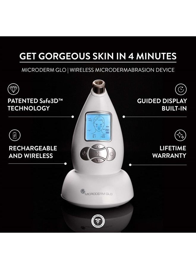 Microderm GLO - Diamond Microdermabrasion Machine and Suction Tool - Clinical Micro Dermabrasion Kit for Tone Firm Skin, Advanced Home Facial Treatment System & Exfoliator For Bright Clear Skin - Image 1