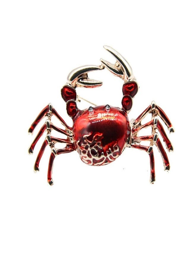 JOYID Cute Crab Brooch Enamel Animal Pin Brooch Clothes Bag Accessories Jewelry Gift-Red - Image 2