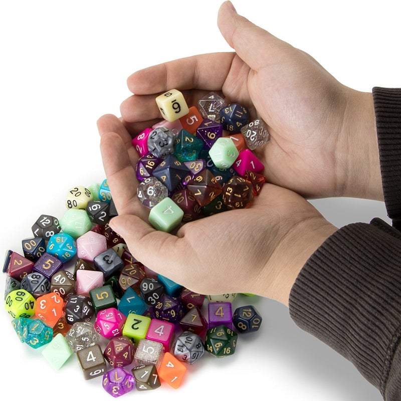 Wiz Dice DND Dice Set - 140 Pieces Total (20 Sets of 7 Dice in Unique Colors) & Storage D&D Dice Bag-Polyhedral Role Playing Dice - Perfect DND Accessories for TTRPG Dice Games - Bag of Tricks - Image 4
