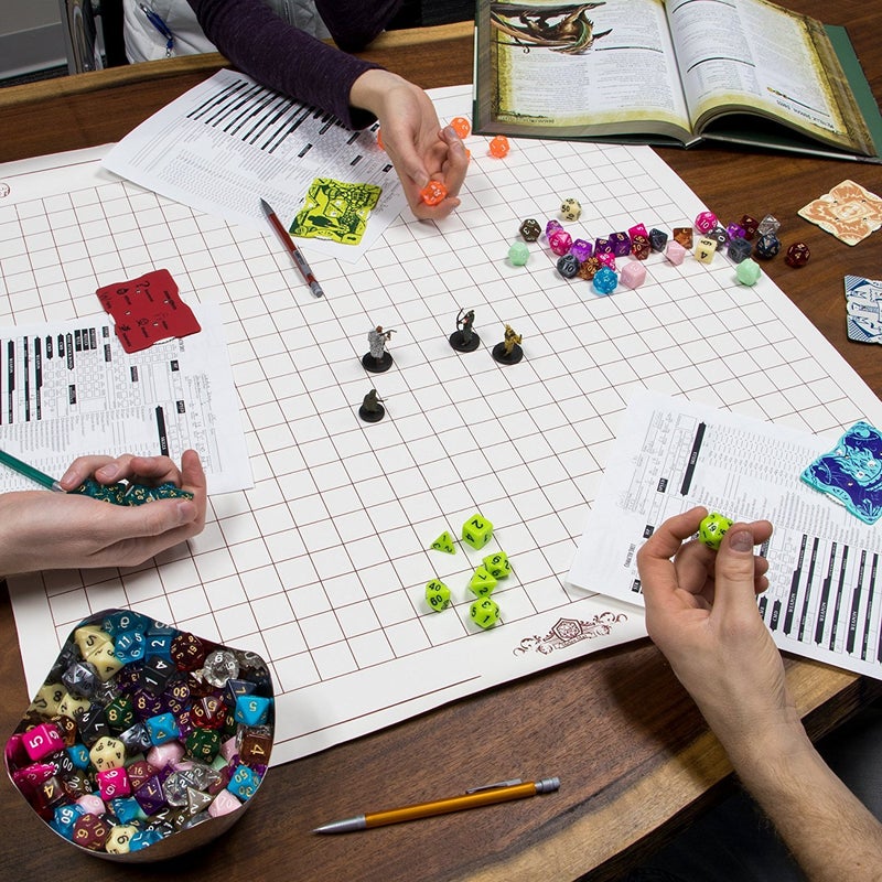 Wiz Dice DND Dice Set - 140 Pieces Total (20 Sets of 7 Dice in Unique Colors) & Storage D&D Dice Bag-Polyhedral Role Playing Dice - Perfect DND Accessories for TTRPG Dice Games - Bag of Tricks - Image 5