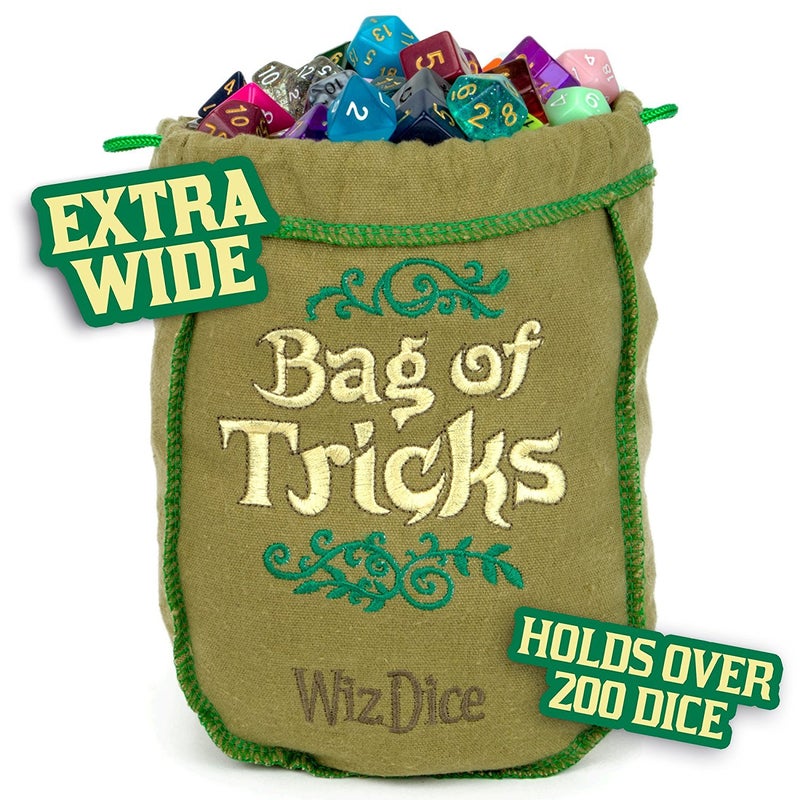 Wiz Dice DND Dice Set - 140 Pieces Total (20 Sets of 7 Dice in Unique Colors) & Storage D&D Dice Bag-Polyhedral Role Playing Dice - Perfect DND Accessories for TTRPG Dice Games - Bag of Tricks - Image 3