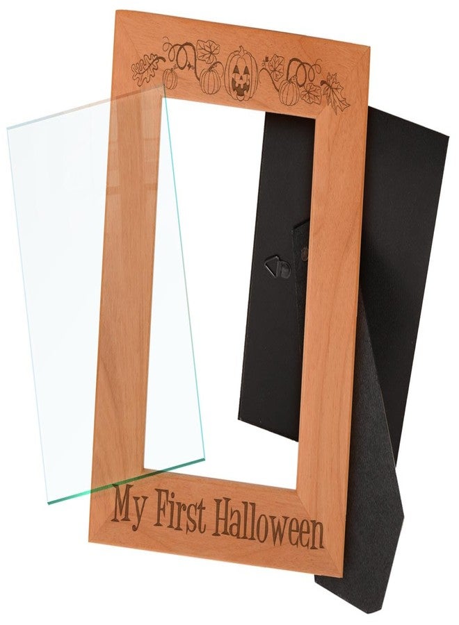 ذيس وير هدايا ThisWear Baby's First Baby's، إطار صورة My First Halloween Baby، إطار صورة محفور على الخشب مقاس 5×7 - Image 3