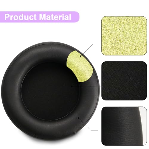 Sodorous Virtuoso RGB Ear Pads Replacement Ear Cushions Compatible with Corsair Virtuoso RGB Wireless XT SE Gaming Headset Earpads Protein Leather and Soft Memory Foam Ear Cups Cover - Image 3