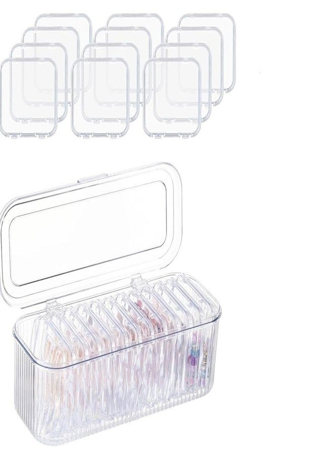 Whimsical Set of 14pcs Acrylic Jewelry Organizer Box Set – Portable, Anti-Oxidation Storage for Earrings, Bracelets, Rings, Necklaces & Watches – Transparent Case for Women & Girl (14PCS) - Image 1