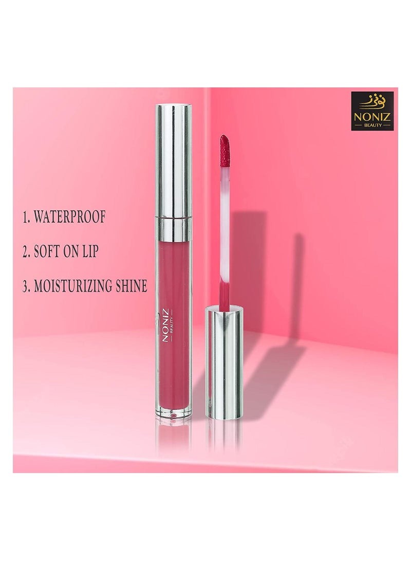NONIZ BEAUTY NONIZ Liquid Non-Sticky Lip Gloss Extra Shiny - Waterproof Lipgloss GR4 be bold - Image 3