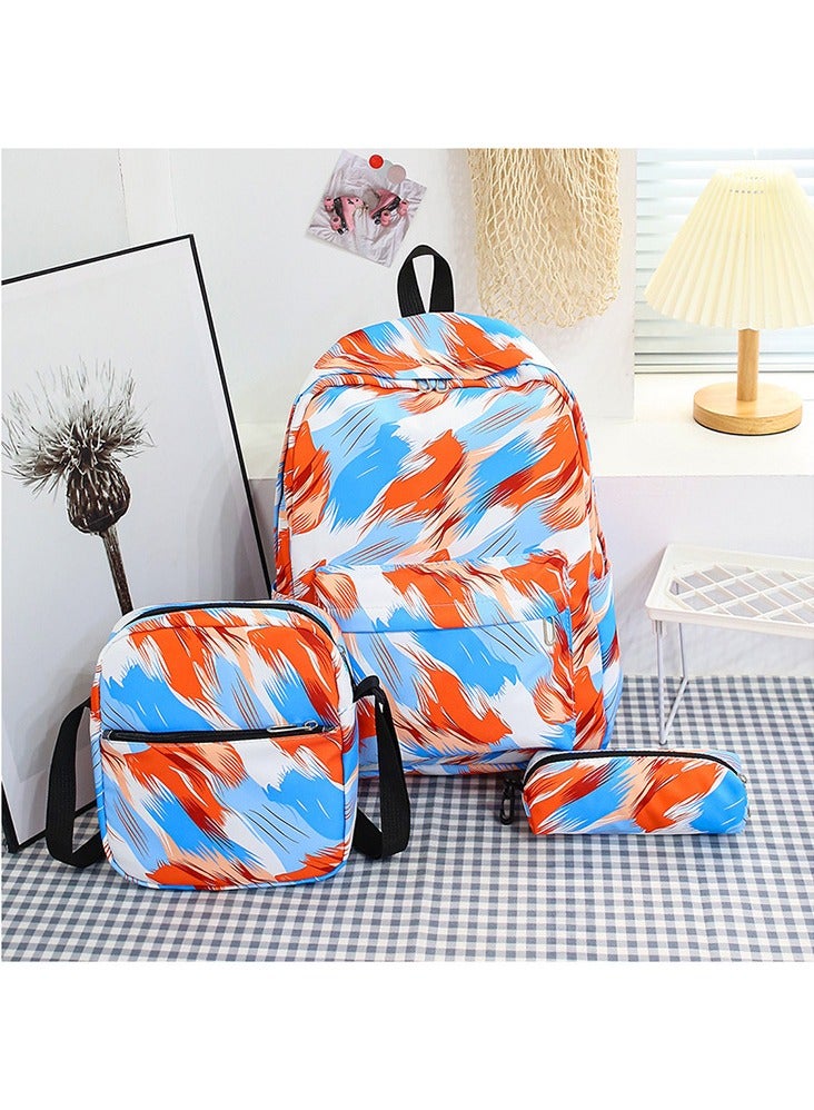 SKT Shiketro New Tie-dye Three-piece Set Of Large-capacity Student Backpacks  - Image 1