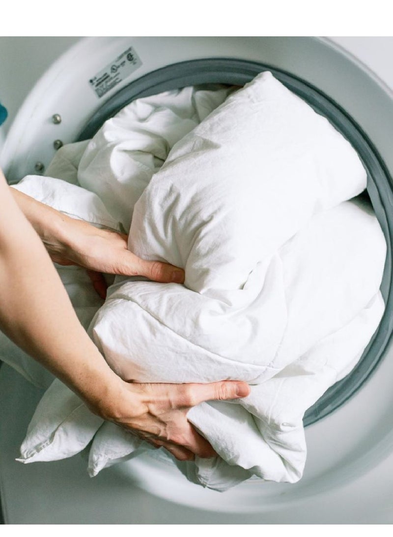 القيلولة زين قطعتان من أكياس الوسائد القياسية مقاس 50 × 75 سم من القطن المصري الخالص فائق النعومة بعدد 300 خيط فاخر 100% من القطن طويل التيلة نسيج بيركال قطعتان من غطاء وسادة ربة المنزل للفراش - Image 3