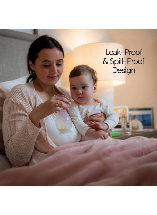 Zomee Manual Breast Pump Silicone Milk Collector - Hands-Free Milk Collection Bottle for Breastfeeding Moms - BPA-Free, Leak-Proof, Spill-Proof Design - Portable & Easy to Clean - 4oz Capacity - Image 4
