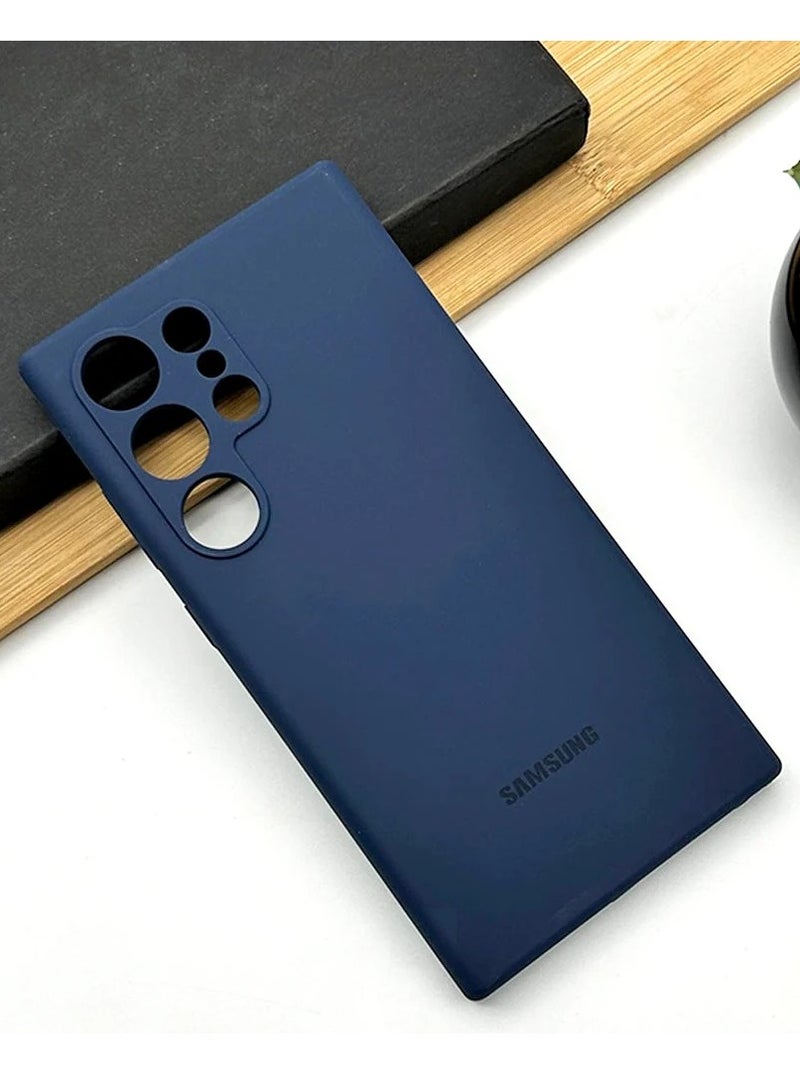 BORTONY Samsung Galaxy S24 Ultra Cover Liquid Soft Gel Rubber Anti Scratch Genuine Silicone Phone Case for Galaxy S24 Ultra 6.8 inch - Image 3