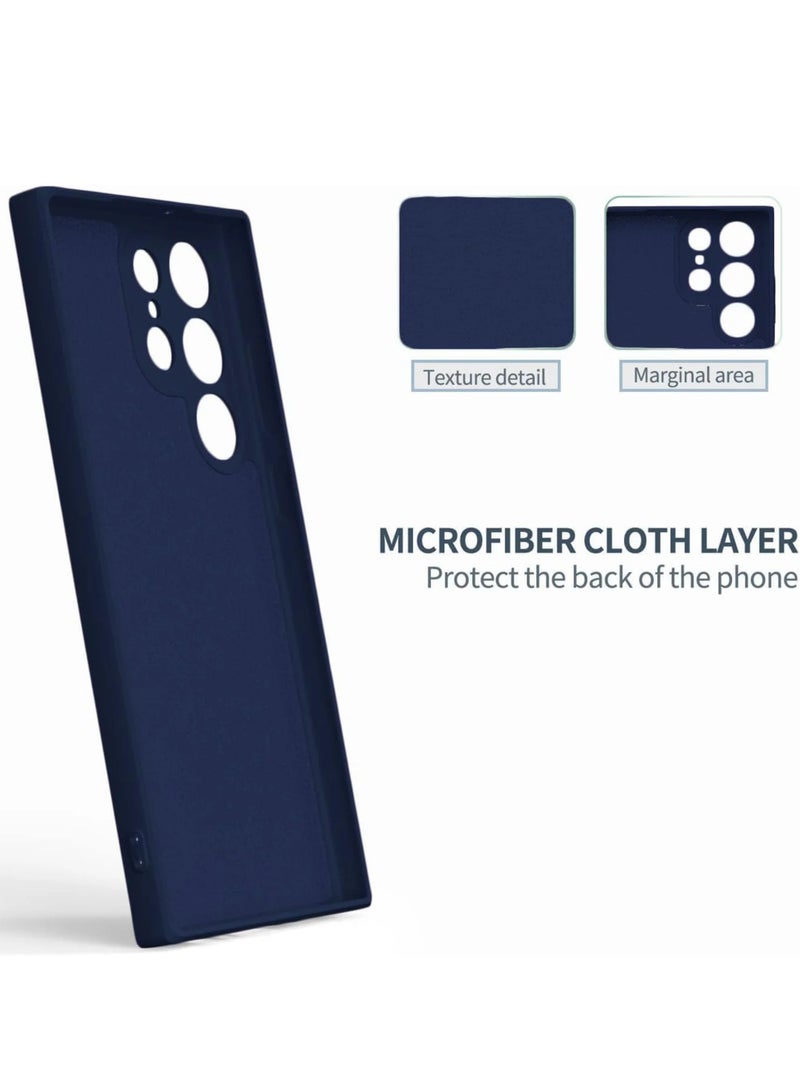 BORTONY Samsung Galaxy S24 Ultra Cover Liquid Soft Gel Rubber Anti Scratch Genuine Silicone Phone Case for Galaxy S24 Ultra 6.8 inch - Image 5