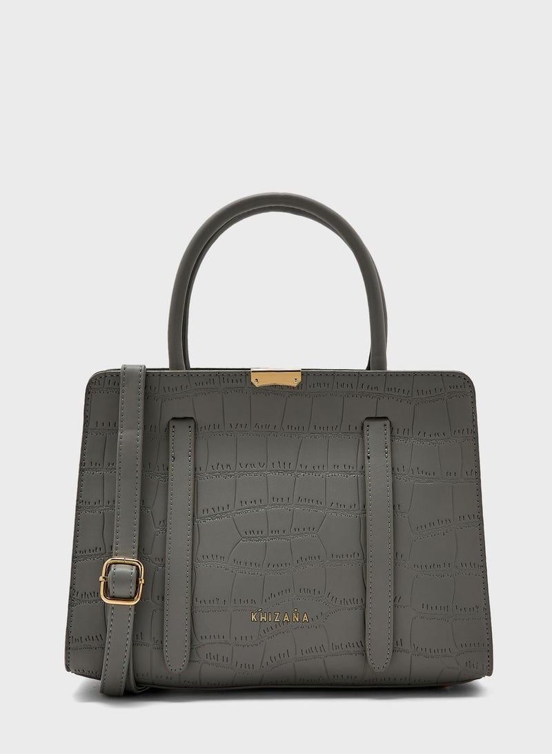 Khizana Croc Tote Handbag - Image 1
