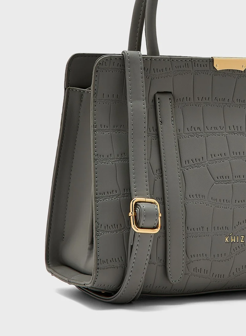 Khizana Croc Tote Handbag