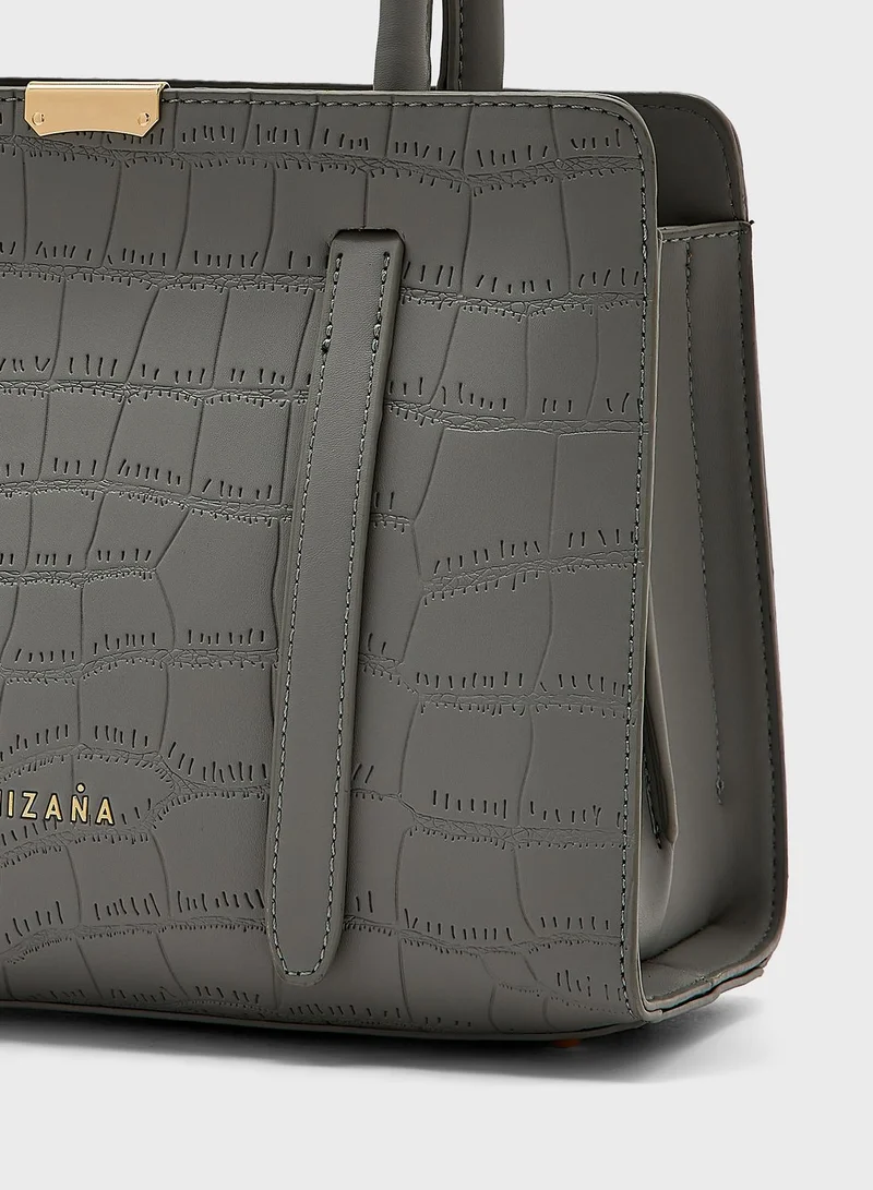 Khizana Croc Tote Handbag