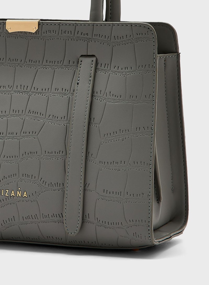 Khizana Croc Tote Handbag - Image 4