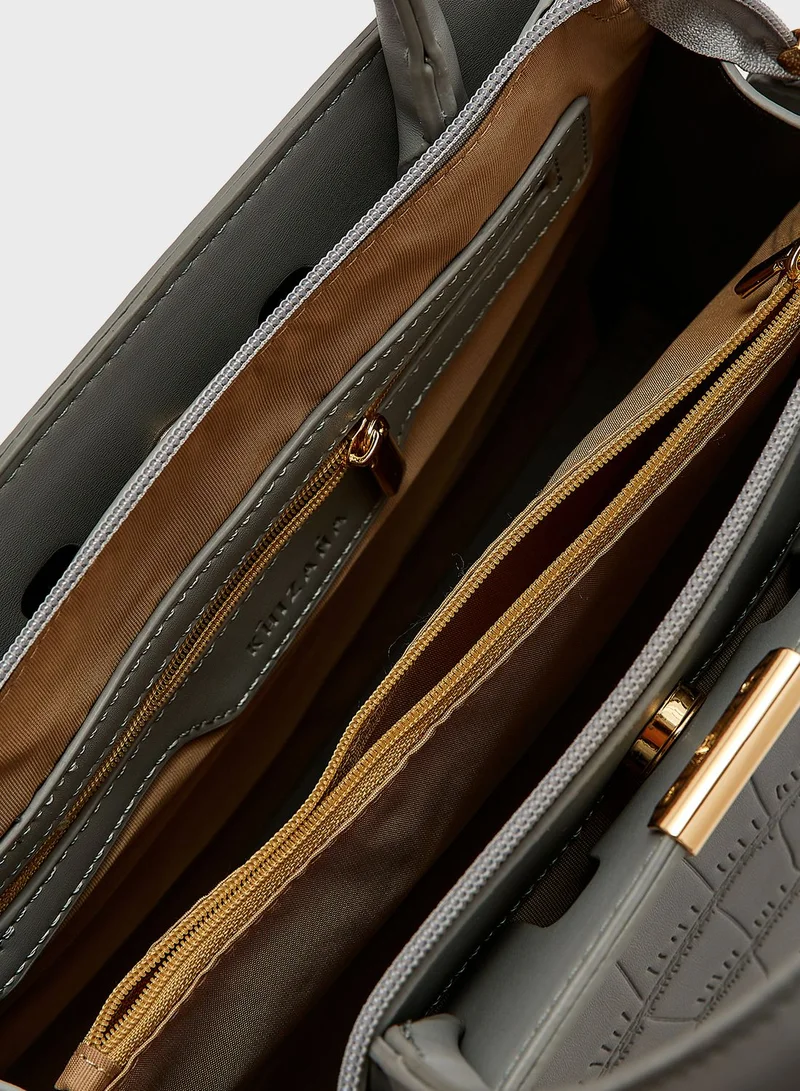 Khizana Croc Tote Handbag