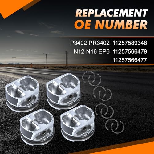 COPACHI 4x Piston Ring Set 11257589348 Compatible with MINI-Cooper Paceman R55 R56 R57 R58 N12B16 N16B16 5FS EP6C 2006-2016 After-Market Parts OE 11257566477 11257566479 P3402 PR3402 - Image 3