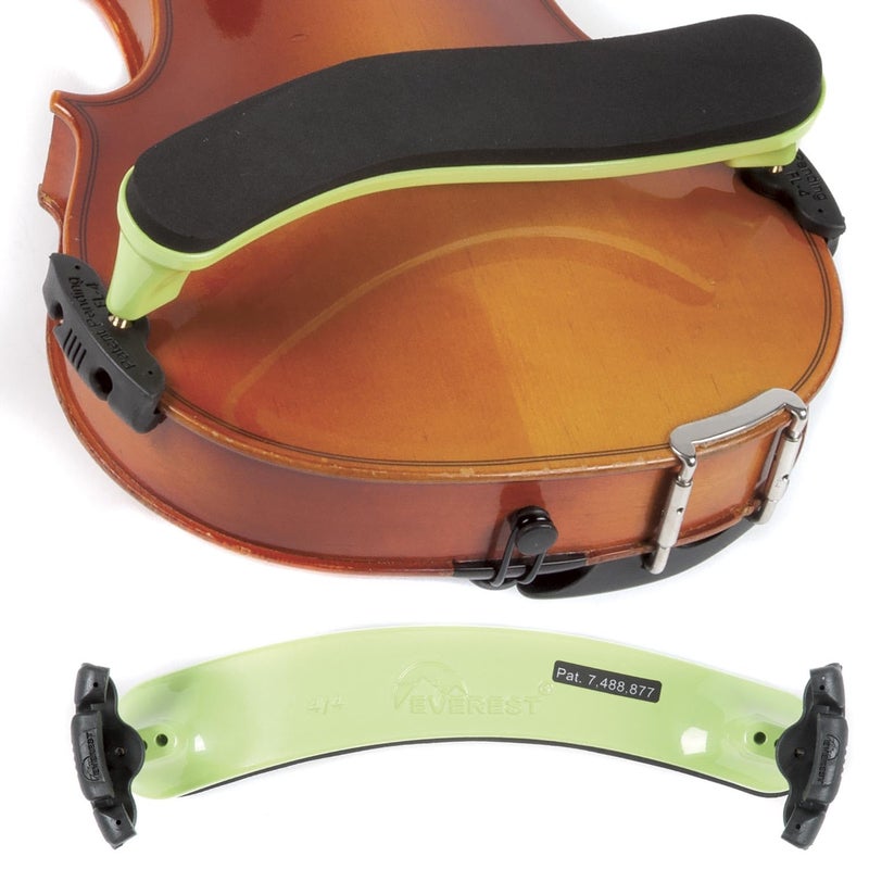 Everest ES4G ES Series 4/4 Violin Adjustable Shoulder Rest - Neon Green - Image 1