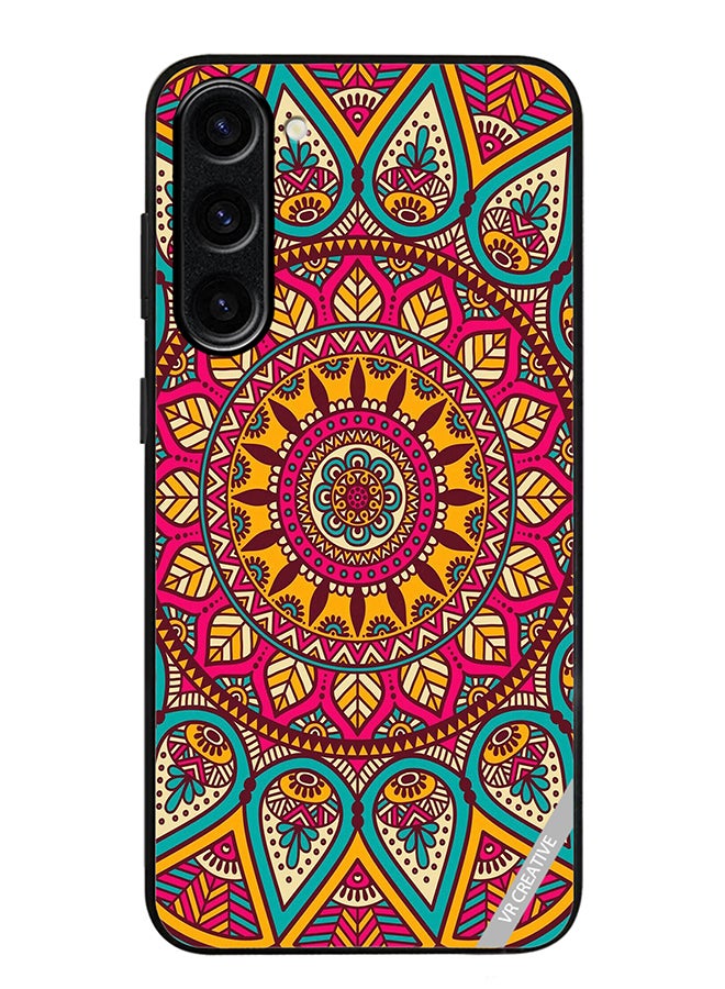 VR CREATIVE Protective Case Cover For Samsung Galaxy S24 Mandala Design Multicolour - Image 1