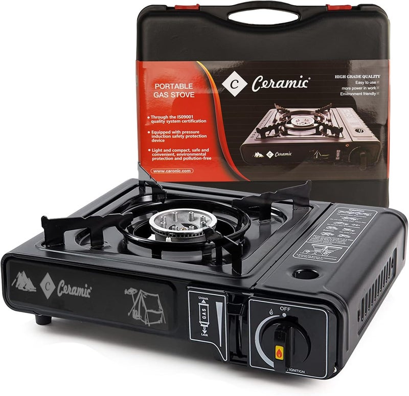 CERAMIC Portable Gas Stove for Camping Stove for Outdoor Cooking with Carrying Case Included (CE-6800) - Image 1