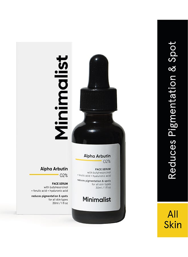 MINIMALIST 2% Alpha Arbutin Serum for Pigmentation And Dark Spots Removal | Anti-pigmentation Face Serum with Hyaluronic Acid to Remove Blemishes, Acne Marks And Tanning  - Image 2