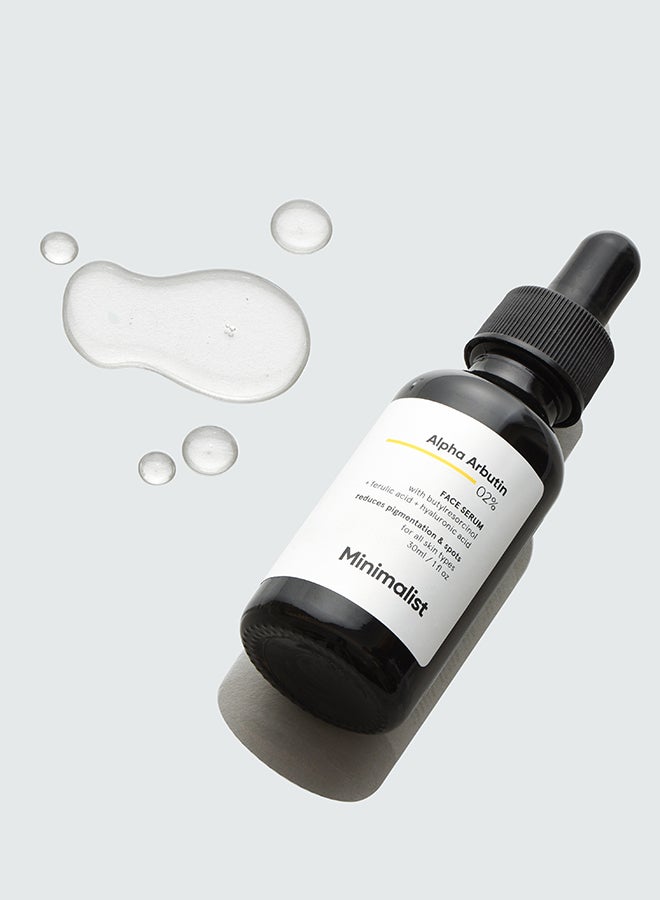 MINIMALIST 2% Alpha Arbutin Serum for Pigmentation And Dark Spots Removal | Anti-pigmentation Face Serum with Hyaluronic Acid to Remove Blemishes, Acne Marks And Tanning  - Image 3