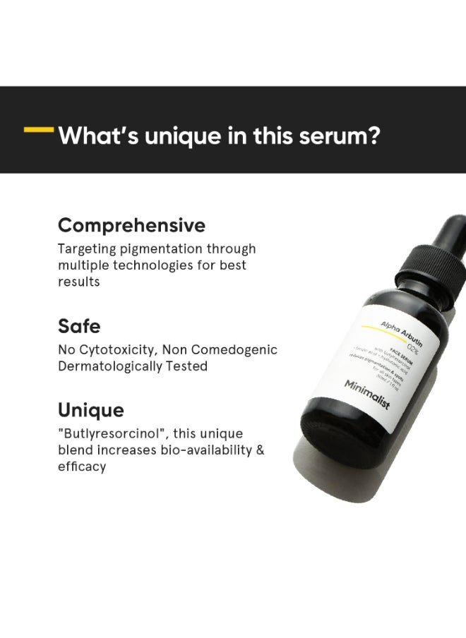 2% Alpha Arbutin Serum for Pigmentation And Dark Spots Removal | Anti-pigmentation Face Serum with Hyaluronic Acid to Remove Blemishes, Acne Marks And Tanning - pzsku/ZA7A81523E37629272F16Z/45/_/1739266285/4619f831-374f-4a5f-9835-4ac689d01ea8