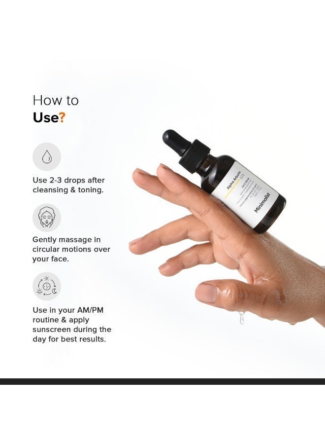 MINIMALIST 2% Alpha Arbutin Serum for Pigmentation And Dark Spots Removal | Anti-pigmentation Face Serum with Hyaluronic Acid to Remove Blemishes, Acne Marks And Tanning - Image 3
