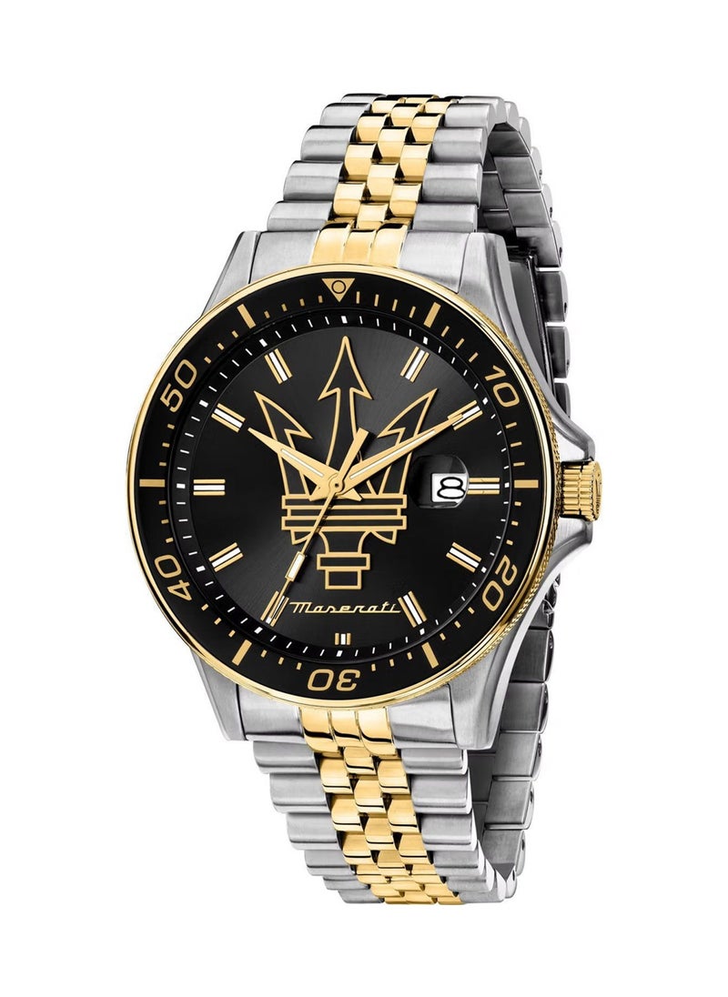 Maserati - Men's Sport Sfida Analog Quartz Black Dial Stainless Steel Watch R8853140009 - 44mm - Image 1