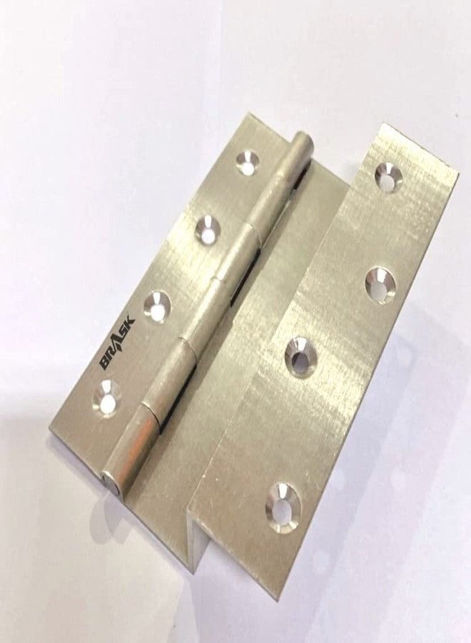 BRASK" Brass L Hinges 4" x 3/4" Silver Satin Finish (Pack of 4) (25 mm) - Image 2