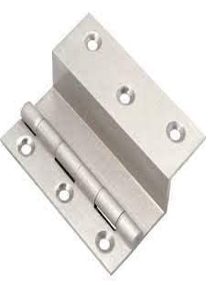 BRASK" Brass L Hinges 4" x 3/4" Silver Satin Finish (Pack of 4) (25 mm) - Image 1