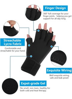 Ru syanl Finger Arthritis Compression Ice Glove for Unisex Adjustable Wrist Strap Hand Wrist Ice Pack Pain Relief for Arthritis Carpal Tunnel Tendinitis Cold and Heat Therapy  - Image 2