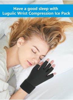 Ru syanl Finger Arthritis Compression Ice Glove for Unisex Adjustable Wrist Strap Hand Wrist Ice Pack Pain Relief for Arthritis Carpal Tunnel Tendinitis Cold and Heat Therapy  - Image 5