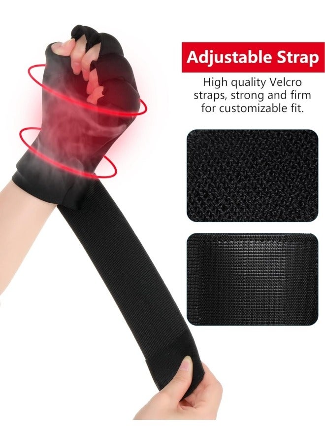 Ru syanl Finger Arthritis Compression Ice Glove for Unisex Adjustable Wrist Strap Hand Wrist Ice Pack Pain Relief for Arthritis Carpal Tunnel Tendinitis Cold and Heat Therapy  - Image 3