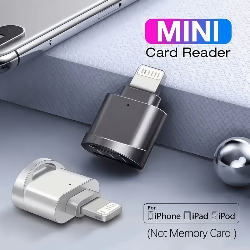قارئ بطاقات OTG الفضي السريع لأجهزة iPhone 14 و13 و12 وiPad SD TF للتخزين - Image 3