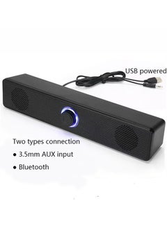Generic Computer Speaker, Bluetooth speaker(new), support both Bluetooth connection and 3.5mm AUX input, USB powered soundbar with volume knob  - Image 1