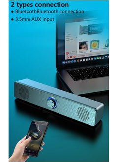 Generic Computer Speaker, Bluetooth speaker(new), support both Bluetooth connection and 3.5mm AUX input, USB powered soundbar with volume knob  - Image 2