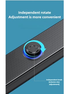 Generic Computer Speaker, Bluetooth speaker(new), support both Bluetooth connection and 3.5mm AUX input, USB powered soundbar with volume knob  - Image 5