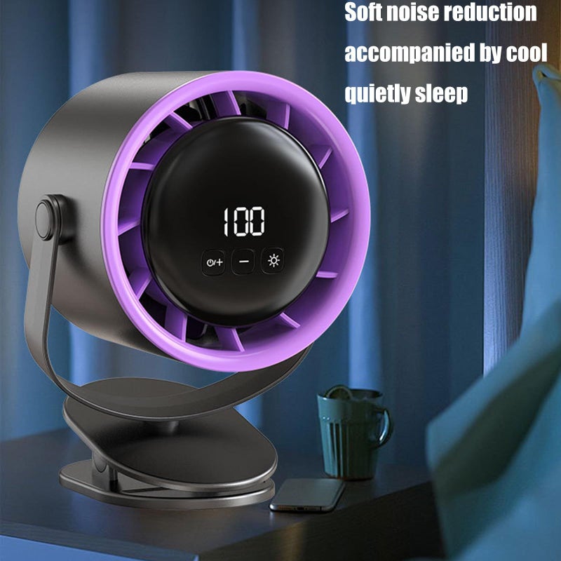 USB Quiet Clip Fan Adjustable Speed Angle For Baby Stroller Car Backseat Desk Gym Workout X9 Clip Fan Gray - Image 5