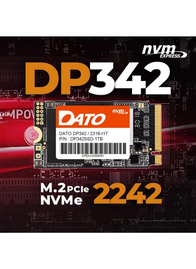 DATO - SSD-DATO 1TB, PCIe Gen3x4 - Internal Solid State Drive, Up to 2500/1800 MB/s, DP342 - Image 1