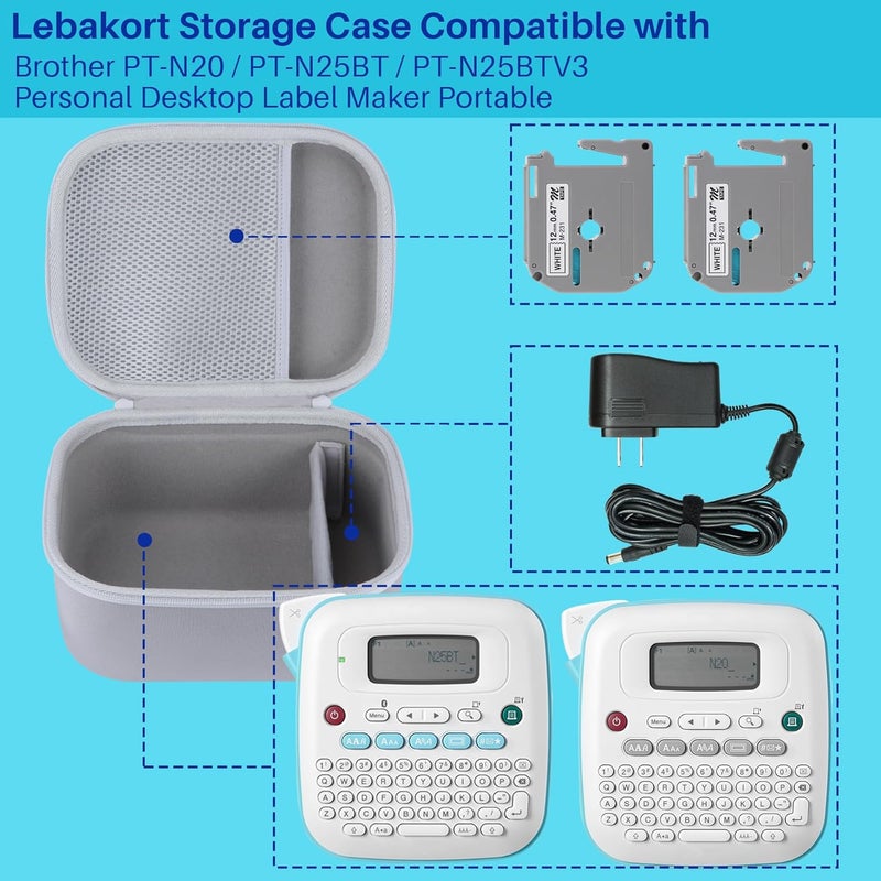 Lebakort Hard Protective Case for Brother P-Touch PT-N25BT / PT-N20 Labelling Device - Image 3