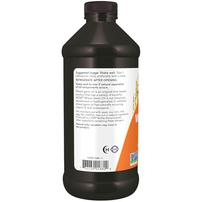now Supplements, Wheat Germ Oil with Essential Fatty Acids (EFAs), Nutritional Oil, 16-Ounce - Image 3
