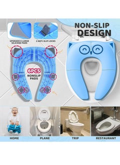 Gonice Non-Slip Easily Removed Foldable Travel Potty Seat for Toddlers & Kids  - Image 4