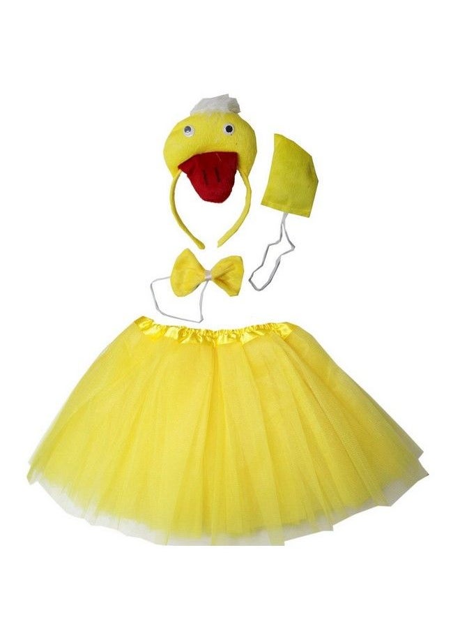 Kirei Sui Kids Animal Yellow Duck Ears Headband Bowtie Tail & Tutu Costume  - Image 2